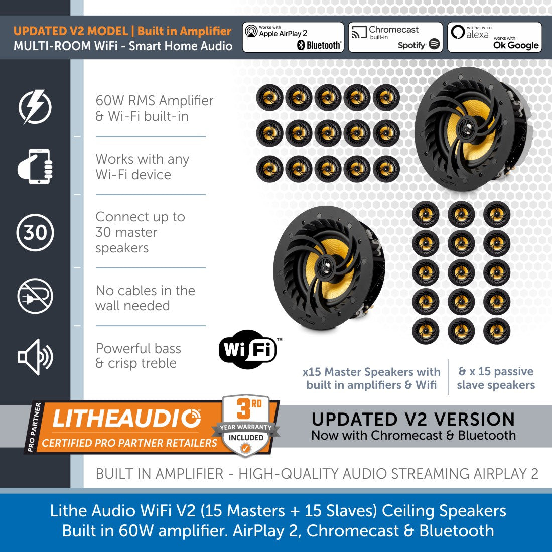 Lithe Audio Wireless WiFi V2 | 30 pack | Audio Volt
