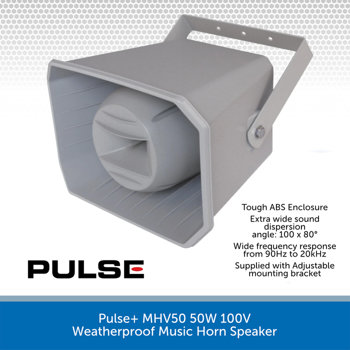Pulse+ MHV50 50W 100V Weatherproof Music Horn Speaker