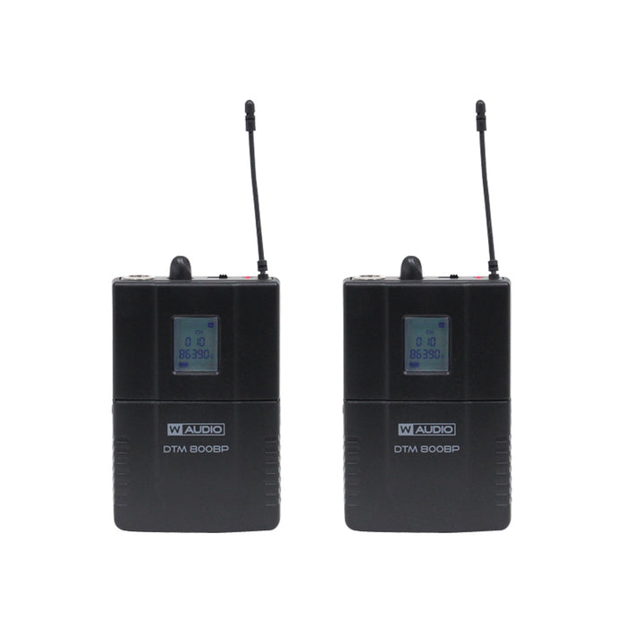 W-Audio DTM 800 UHF Wireless Lavalier Lapel & Neckband Mic System (863.0mHz-865.0mHz)