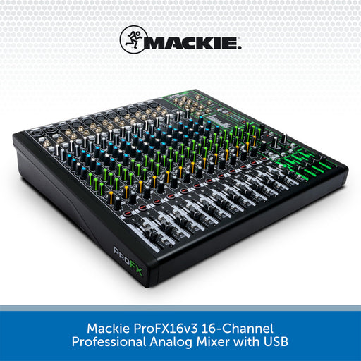 Mackie ProFX16v3 16-Channel Professional Analog Mixer with USB