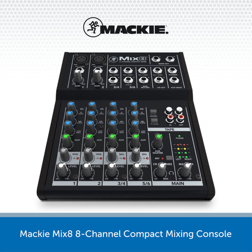 Mackie Mix8 8-Channel Compact Mixing Console