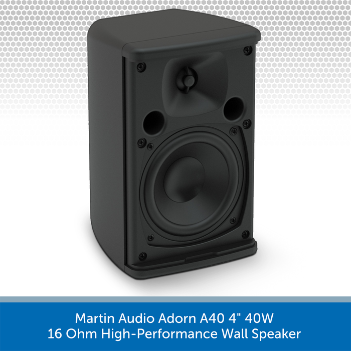 Martin Audio Adorn A40 4" 40W 16 Ohm High-Performance Wall Speaker NO Grille