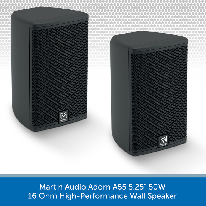 Martin Audio Adorn A55 5.25" 50W 16 Ohm High-Performance Wall Speaker Pair