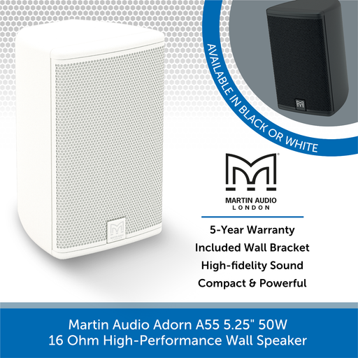 Martin Audio Adorn A55 5.25" 50W 16 Ohm High-Performance Wall Speaker