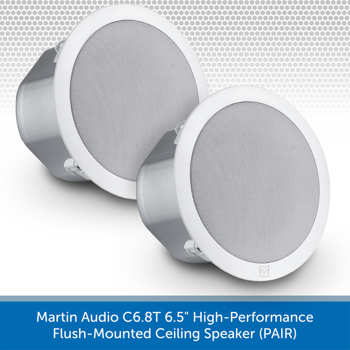 Martin Audio C6.8T 6.5" High-Performance Flush-Mounted Ceiling Speaker Pair