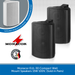 Monacor EUL-30 Compact Wall Mount Speakers 15W 100V, Available in Black or White (Sold in Pairs)