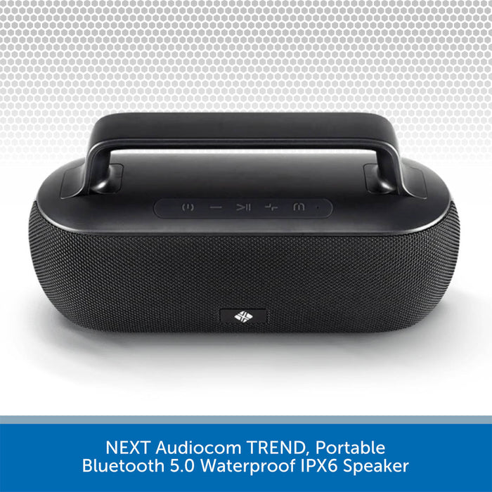 NEXT Audiocom TREND, Portable Bluetooth 5.0 Waterproof IPX6 Speaker TOP BACK