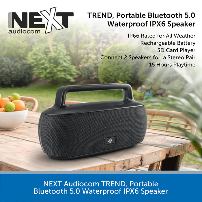 NEXT Audiocom TREND, Portable Bluetooth 5.0 Waterproof IPX6 Speaker