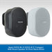 Apart OVO3-BL & OVO3-W 3" Compact Wall Mount Speaker (8 Ohm) Black/White
