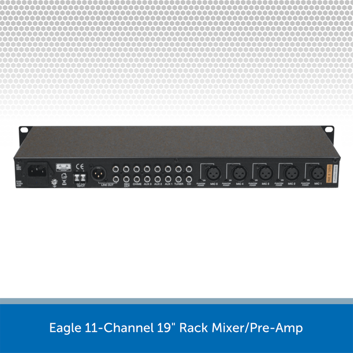 Eagle 11-Channel 19" Rack Mixer/Pre-Amp