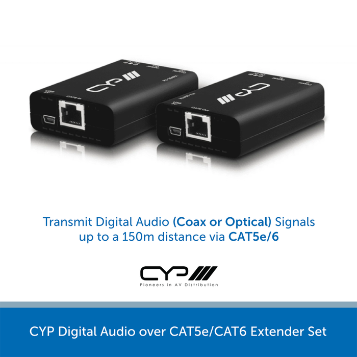 CYP Digital Audio over CAT5e/CAT6 Extender Set