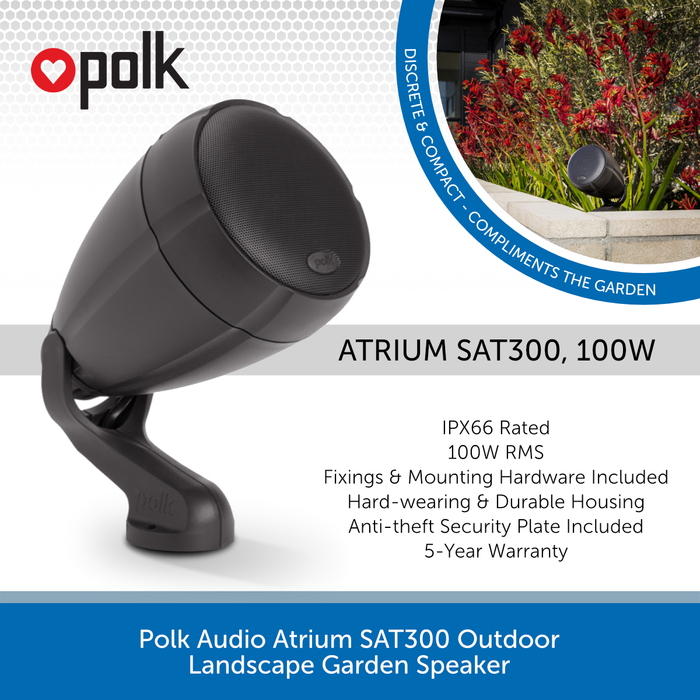 Polk Audio Atrium SAT300 & SUB100 Garden Speaker Bundle | Audio Volt