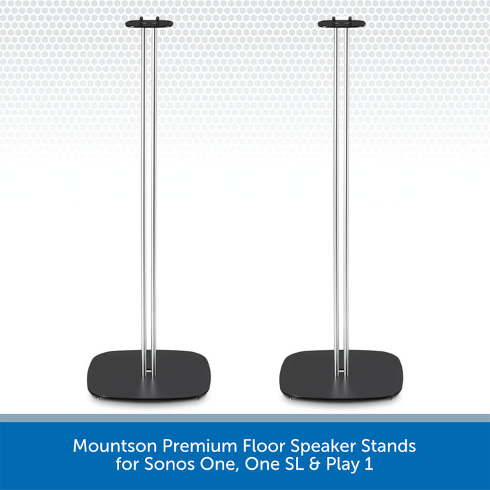 Mountson Premium Floor Speaker Stands for Sonos One, One SL & Play 1