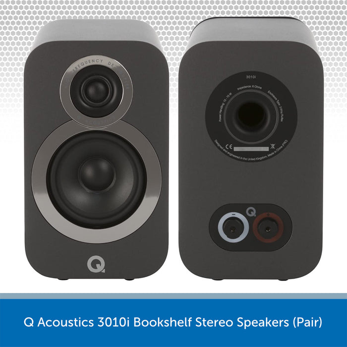 Yamaha RS202D Amplifier & Q Acoustics 3010i Bookshelf Speakers (GREY)