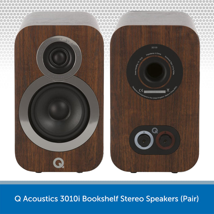 Yamaha RS202D Amplifier & Q Acoustics 3010i Bookshelf Speakers (WALNUT)