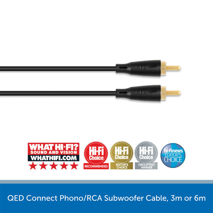 QED Connect 3.5mm - RCA Jack to Phono Cable