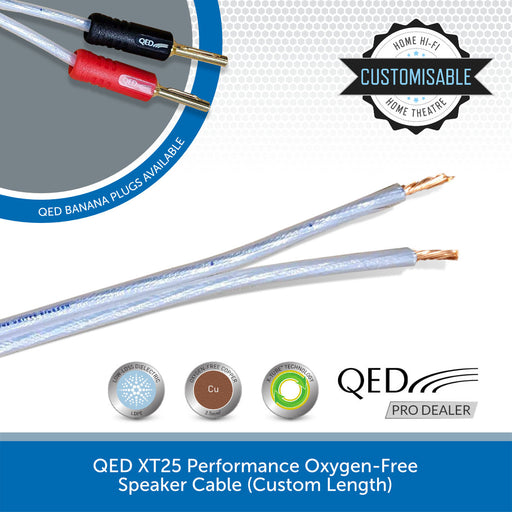 QED XT25 Performance Oxygen-Free Speaker Cable (Custom Length)