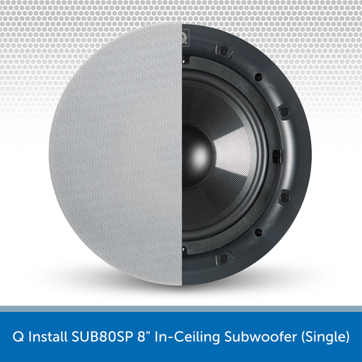 Q Install SUB80SP 8" In-Ceiling Subwoofer (Single)