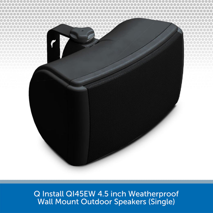 Q Install QI45EW 4.5 inch Weatherproof Wall Mount Outdoor Speakers (Single)