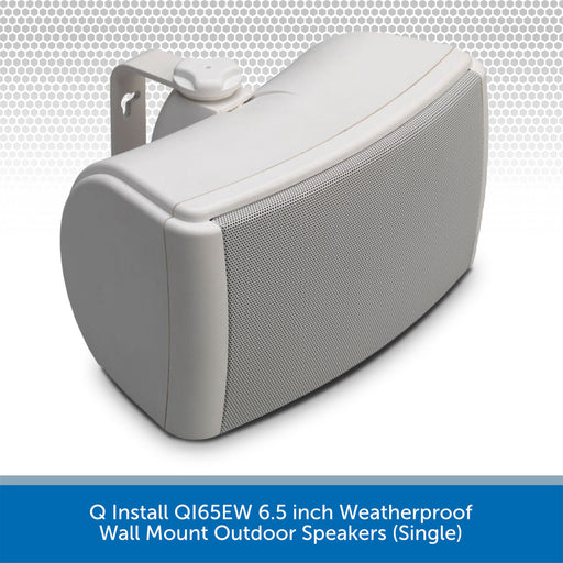 Q Install QI65EW 6.5" Weatherproof On-Wall Outdoor Speakers (Single)