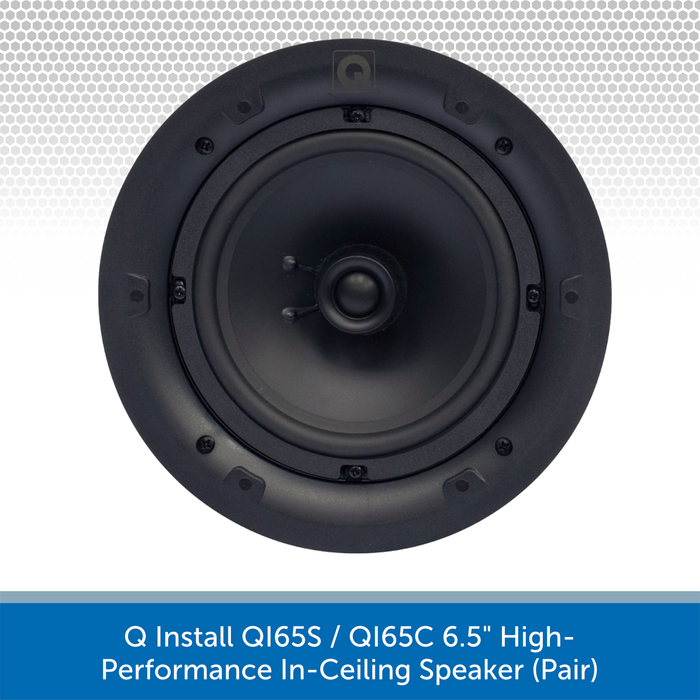 Q Install QI65S / QI65C 6.5" High-Performance In-Ceiling Speaker (Pair)
