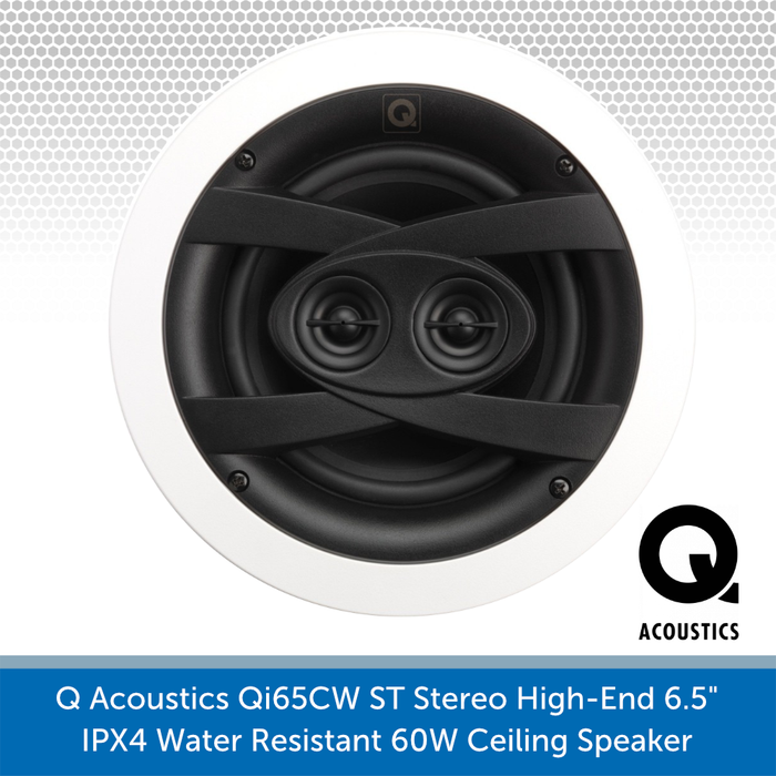 Q Acoustics Qi65CW ST Stereo 6.5" 60W Ceiling Speaker Cone