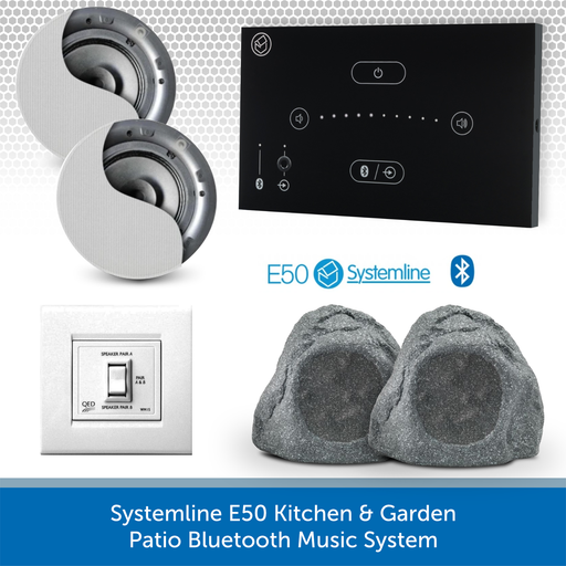 Systemline E50 Kitchen & Garden Patio Bluetooth Music System BLACK QI65CB