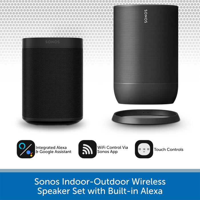 Sonos Indoor/Outdoor Set - Wireless Speaker Set with Built-in Alexa