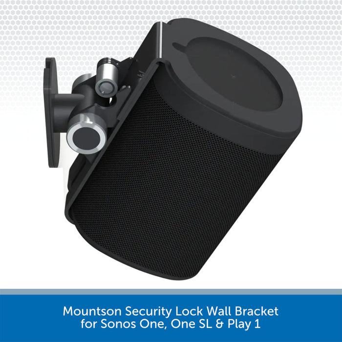 Mountson Security Lock Wall Bracket for Sonos One, One SL & Play 1