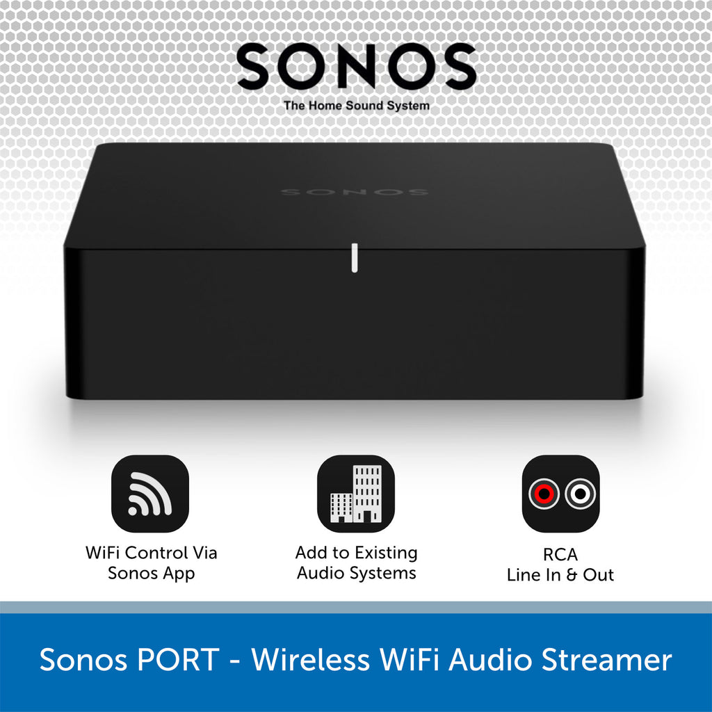 overse mørke Potentiel Sonos Port Black Wireless Network Audio Streamer | Audio Volt — Audio Volt