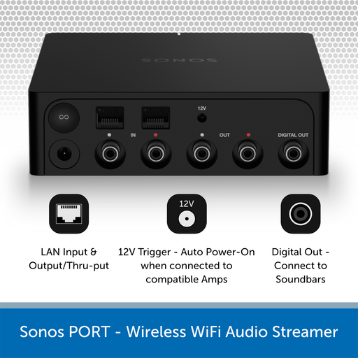Port Black Wireless Network Audio Streamer | Audio Volt