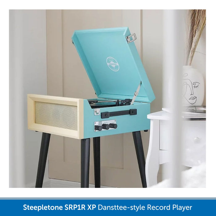 Steepletone SRP1R XP Retro Record Player with Built In Speakers and Bluetooth 