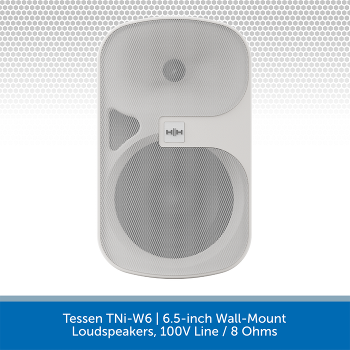 Tessen TNi-W6 | 6.5-inch Wall-Mount Loudspeakers, 100V Line / 8 Ohms