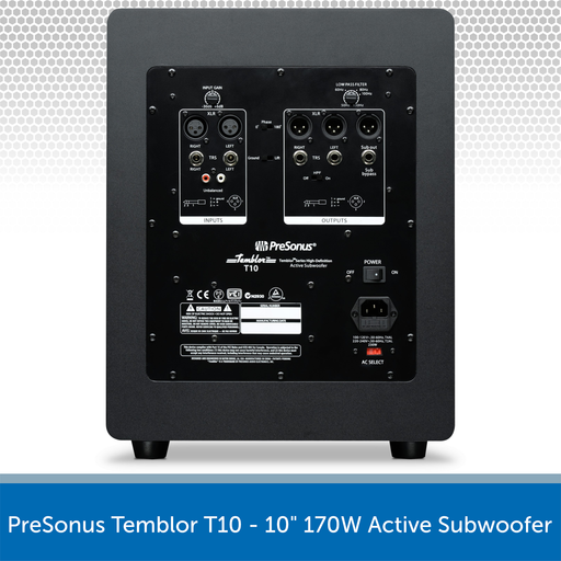 PreSonus Temblor T10 - 10" 170W Active Subwoofer