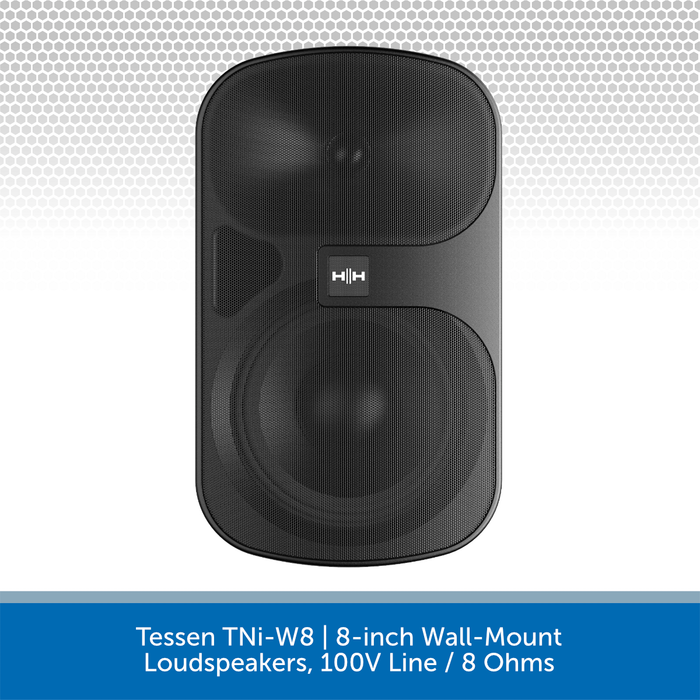 Tessen TNi-W8 | 8-inch Wall-Mount Loudspeakers, 100V Line / 8 Ohms
