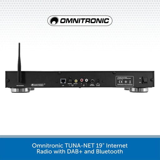 Omnitronic TUNA-NET 19" Internet Radio with DAB+ and Bluetooth