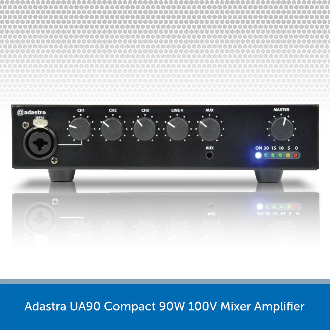 Amplificateur-Mélangeur Numérique Adastra DM40 - 40W, Ligne 100V/4-16 Ohms - Bluetooth, USB, FM - 3