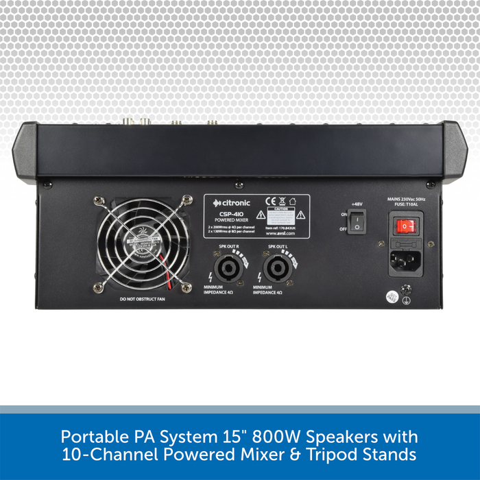 Stackable Pa Sound System Complete PA System Package 15