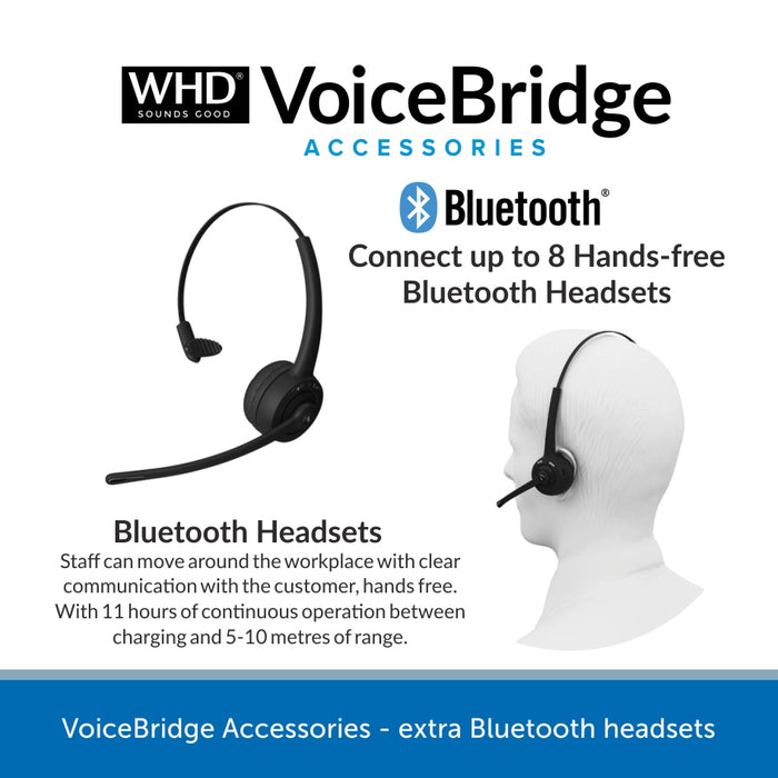 Up to 8 Handsfree Bluetooth Headsets