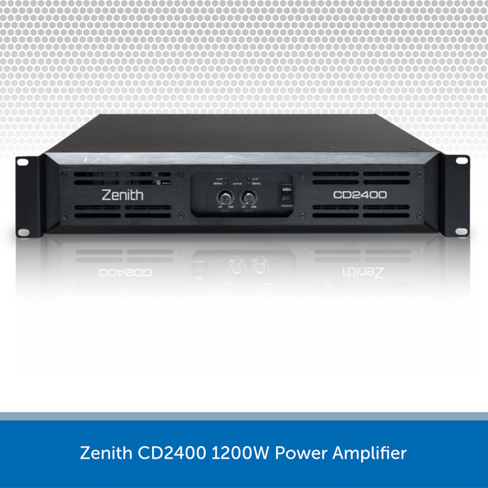 Zenith CD2400 1200W Power Amplifier