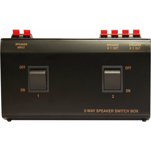 High-powered 2-way stereo speaker switch with On/Off button