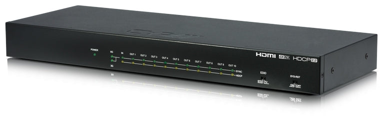 CYP QU-10-4K22 10-Way HDMI Distribution Amplifier Splitter, 1 in/10 out